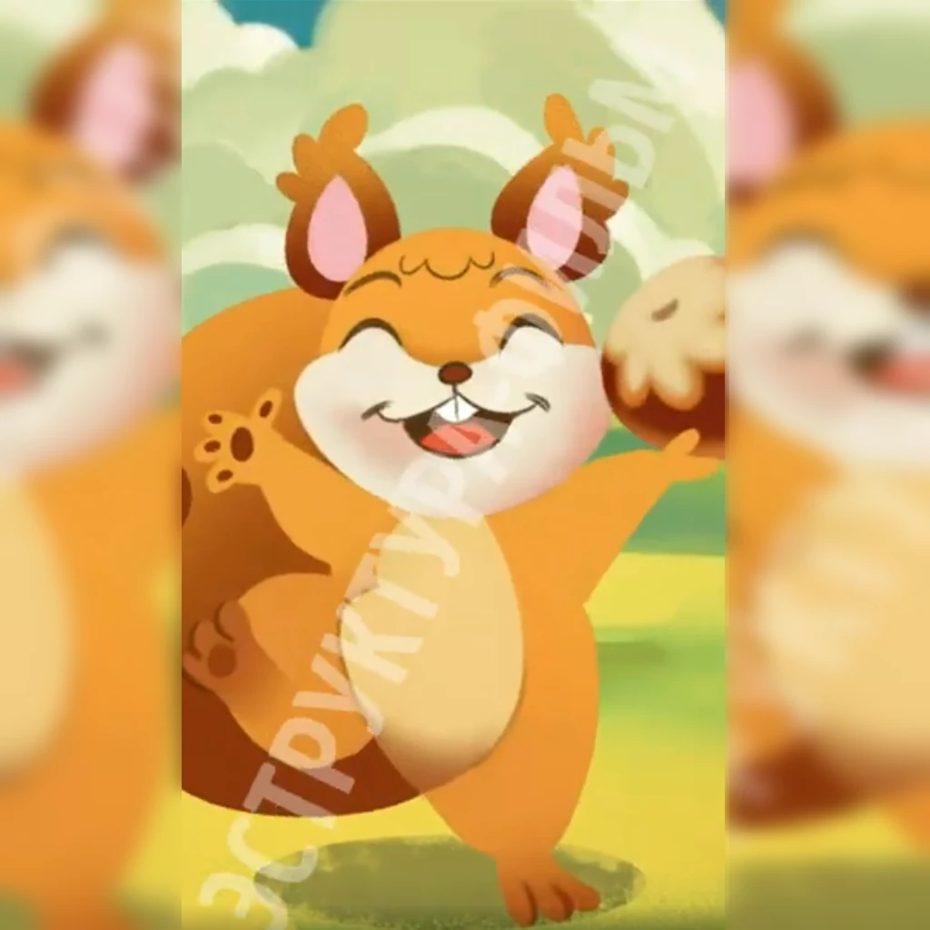 Орешек и прикольная белка